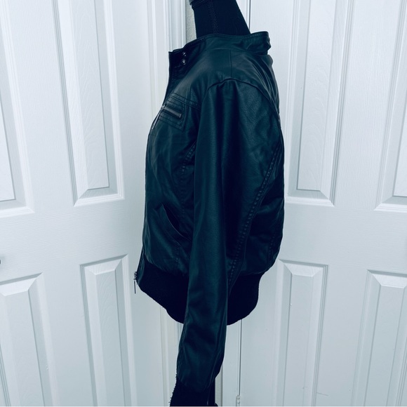 🕶️ Ashley by 26 International Black Faux Leather Jacket  Size XL - Picture 9 of 9